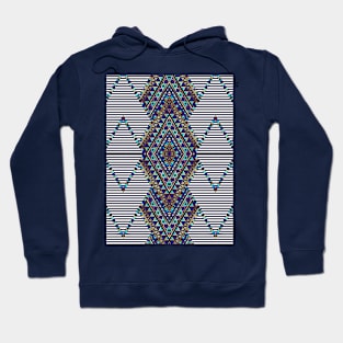 Aztec pattern blue purple aqua Hoodie